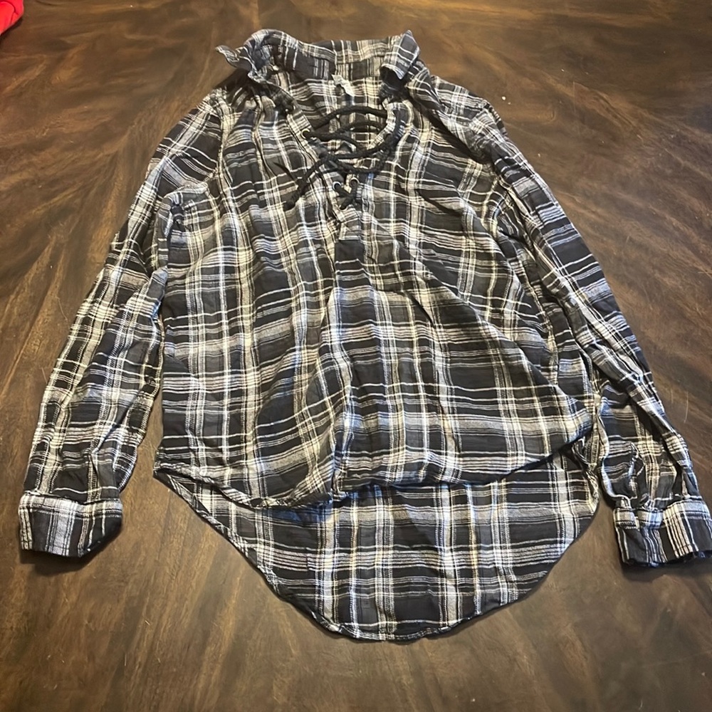 Mudd Girls long sleeve‎ Size Medium Black & White Stripes